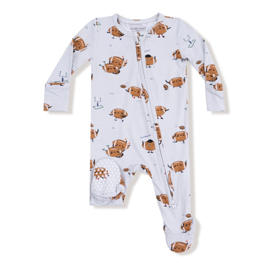 Footballs Playing Football 2-Way Zipper Footie