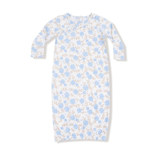 Baby Blue Floral Kimono Gown