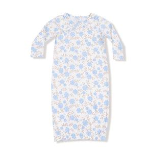 Baby Blue Floral Kimono Gown