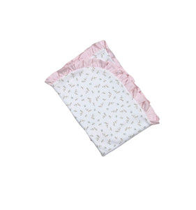 Bella Pink Floral Receiving Blanket