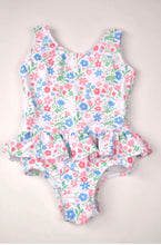 Load image into Gallery viewer, Flower Print Ruffle Swimsuit