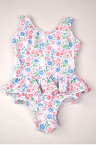 Flower Print Ruffle Swimsuit
