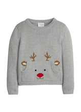 Load image into Gallery viewer, Pocket Intarsia Sweater-Reindeer