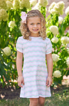 Load image into Gallery viewer, Printed T-Shirt Dress- Squiggle Striped