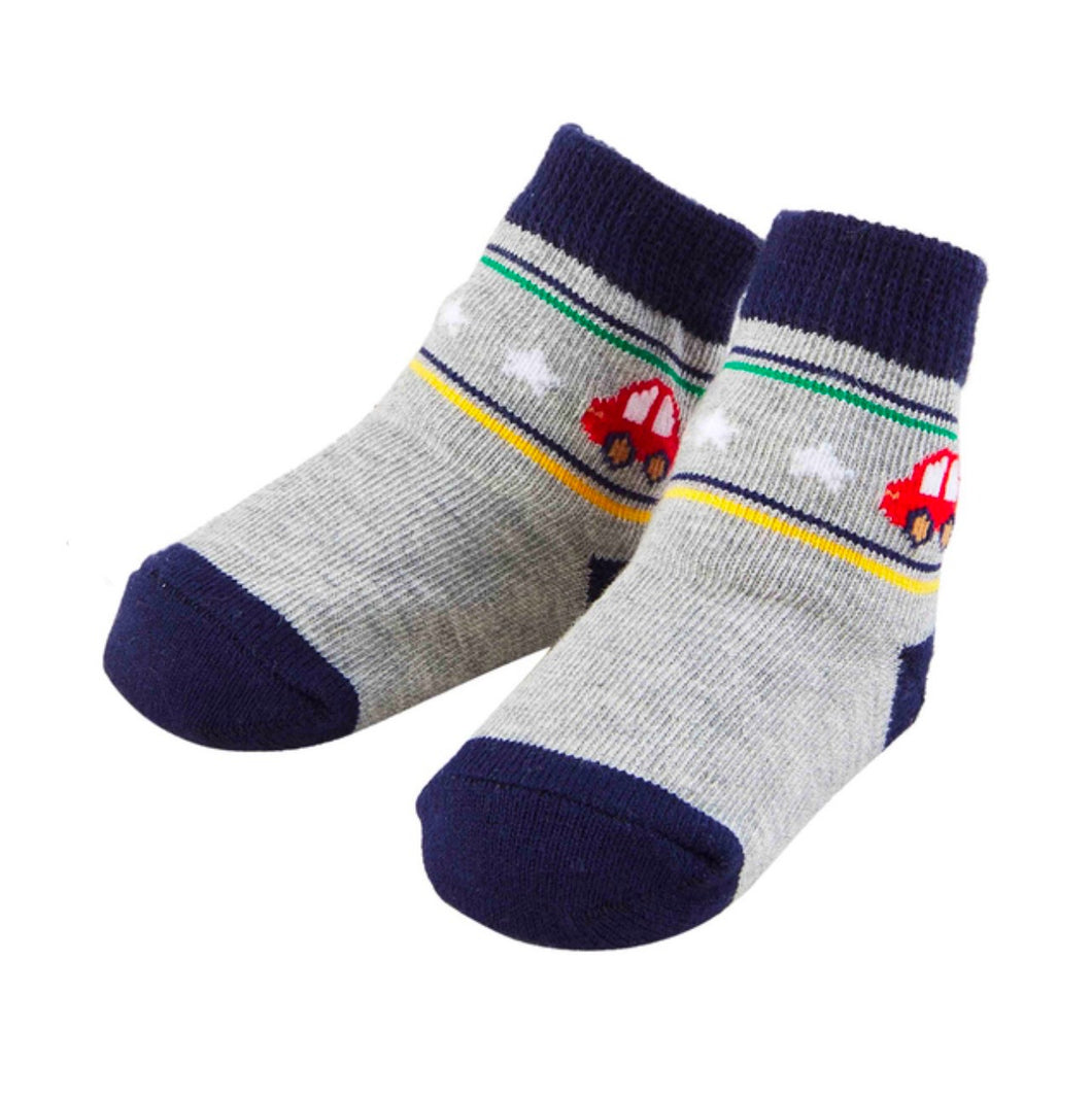 Gray and Navy Car Sock