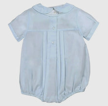 Load image into Gallery viewer, Light Blue Romper with Sailboat Embroidery &amp; Matching Hat Set