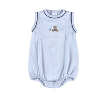 Load image into Gallery viewer, Blue Mariner Bear Hand Embroidery Pima Cotton Bubble