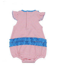 Load image into Gallery viewer, Magnolia Baby Little Firecracker Applique Red Ruffle Flutters Bubble