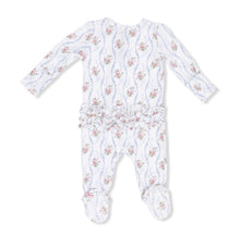 Load image into Gallery viewer, Angel Dear Heirloom Rose Stripe-2 Way Zipper Pajama Footie