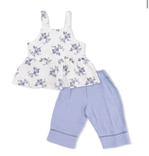 Load image into Gallery viewer, Angel Dear Belle Rosette Dot-Peplum Tank with Smocked Waist Pants