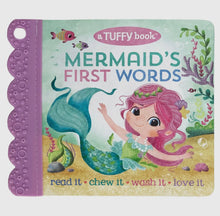 Load image into Gallery viewer, Mermaids First Words Tuffy Teether Book 0+ Months