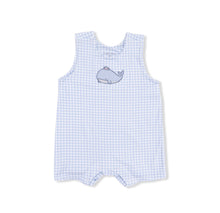Load image into Gallery viewer, Angel Dear Bubbly Sailor Whales Gingham Blue-Sleeveless Jon Jon