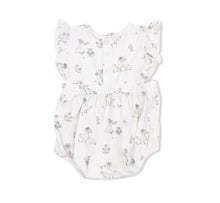 Load image into Gallery viewer, Angel Dear Flower Ducklings Ruffle Sleeve Sunsuit Bubble