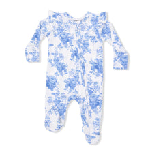 Load image into Gallery viewer, Angel Dear Dream Cottage Floral 2 Way Ruffle Sleeve Zipper Footie