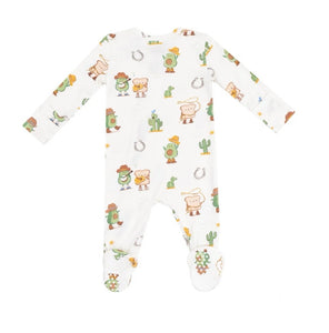 2 WAY ZIPPER FOOTIE - AVOCADO TOAST WESTERN