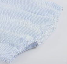 Load image into Gallery viewer, Light Blue Classic Seersucker Bubble Romper