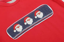 Load image into Gallery viewer, Boy Red Santa Smocked 2 PC Set