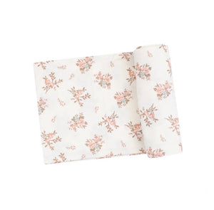 SWADDLE BLANKET - VINTAGE ROSEBUDS - 45X45