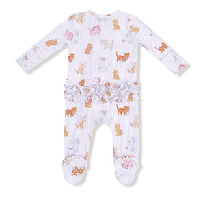 Fancy Pants-2 Way Zipper Ruffle Back Footie