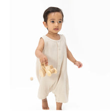 Load image into Gallery viewer, Angel Dear Solid Muslin French Oak-Sleeveless Shortie Romper
