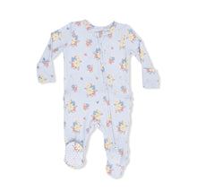 Load image into Gallery viewer, Angel Dear Country Stitch Floral-2 Way Ruffle Back Zipper Pajama Footie