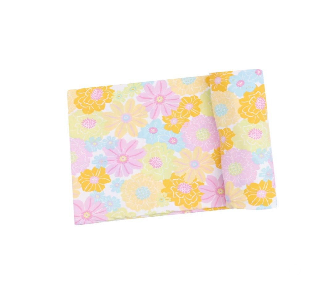 SWADDLE BLANKET - SUNNY DAHLIAS - 45X45