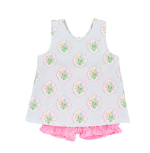 Load image into Gallery viewer, Santa Rosa Girls Swing Back Set with Ruffled Pink Shorts