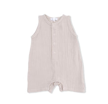 Load image into Gallery viewer, Angel Dear Solid Muslin French Oak-Sleeveless Shortie Romper