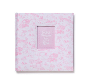 Animal Toile Fabric Cover Photo Album-Pink Thank Heavens For Little Girls OR Blue Thank Heavens for Little Boys