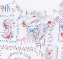 Load image into Gallery viewer, Angel Dear Juleps Floral Patchwork-2 Way Ruffle Back Zipper Pajama Footie