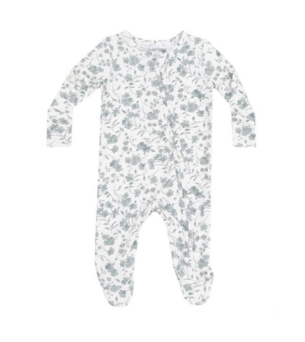 2 WAY ZIPPER FOOTIE - BABY'S BREATHE FLORAL