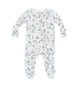 2 WAY ZIPPER FOOTIE - BABY'S BREATHE FLORAL