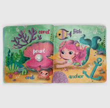 Load image into Gallery viewer, Mermaids First Words Tuffy Teether Book 0+ Months