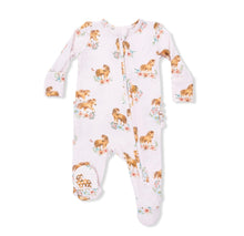 Load image into Gallery viewer, Angel Dear Pink Ponies-2 Way Ruffle Back Zipper Pajama Footie