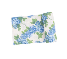 Load image into Gallery viewer, SWADDLE BLANKET - WATERCOLOR HYDRANGEAS - 47X47