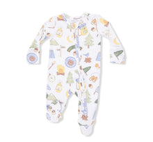 Load image into Gallery viewer, Angel Dear Camping Blue 2 Way Zipper Pajama Footie