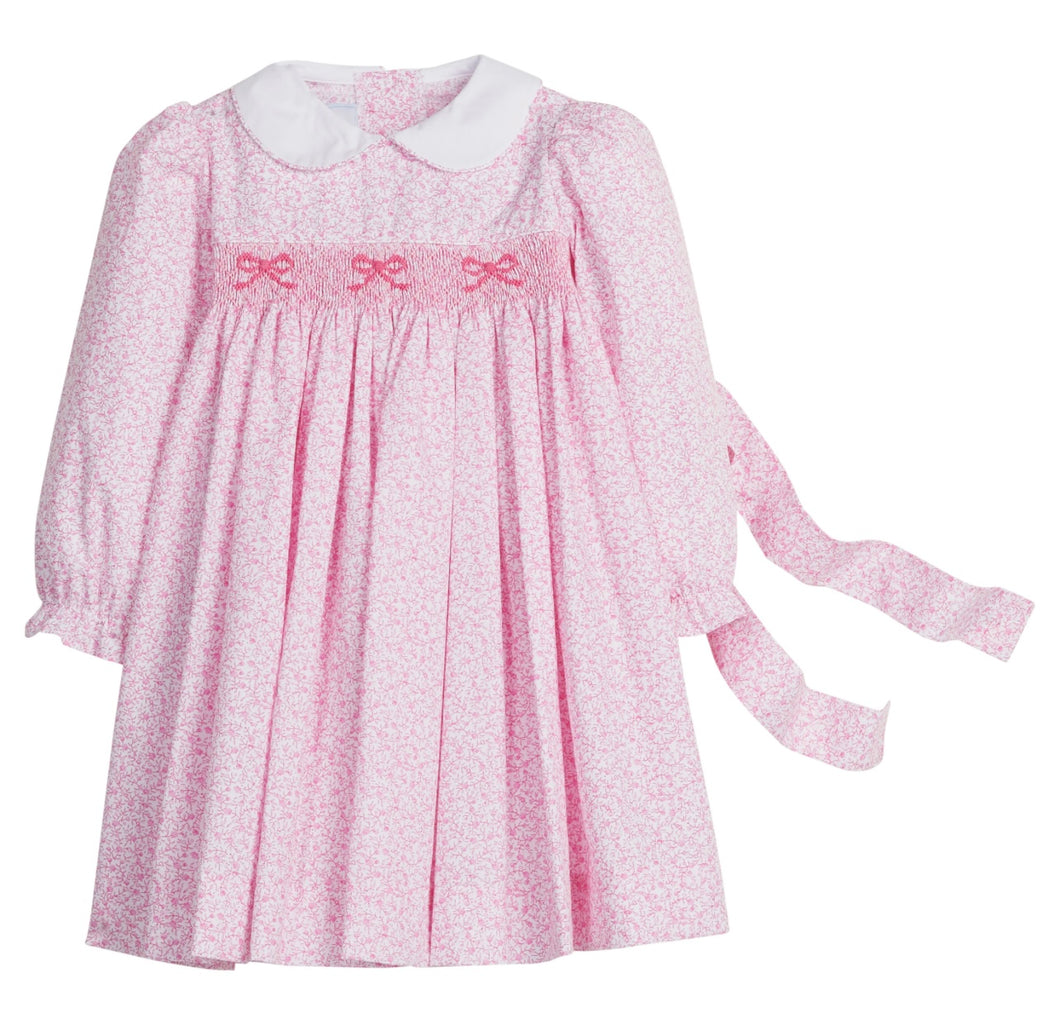 Little English Smocked Natalie Dress-Pink Vinings