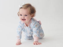 Load image into Gallery viewer, Girls Blue &amp; Pink Santa Baby Zippy Lounge