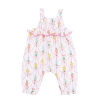 Load image into Gallery viewer, RUFFLE WAIST ROMPER - RIBBON BOUQUETS