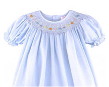 Load image into Gallery viewer, Blue Smocked Bishop with Bloomers