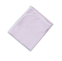 Load image into Gallery viewer, PINK GINGHAM RECEIVING BLANKET 28x29