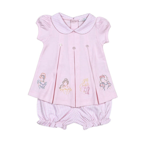 Princess Appliqué Top Pima Bloomers Set