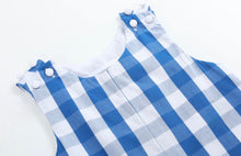Load image into Gallery viewer, Blue Big Check Shortalls
