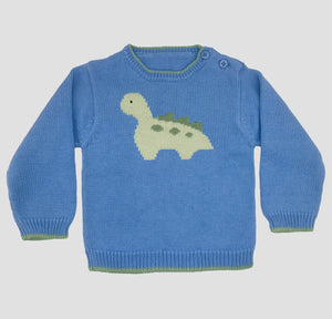 Dinosaur Intarsia Knit Sweater