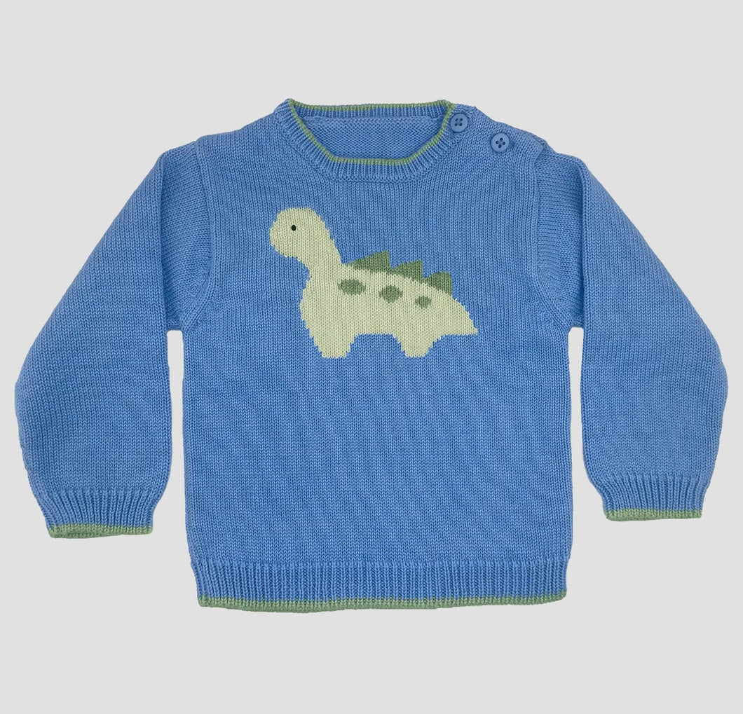 Dinosaur Intarsia Knit Sweater