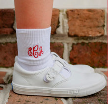 Load image into Gallery viewer, White Fold Over Socks