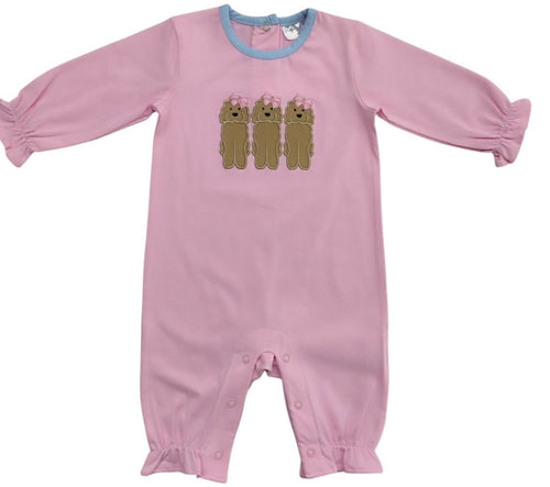 Pink Dallas Dog Romper
