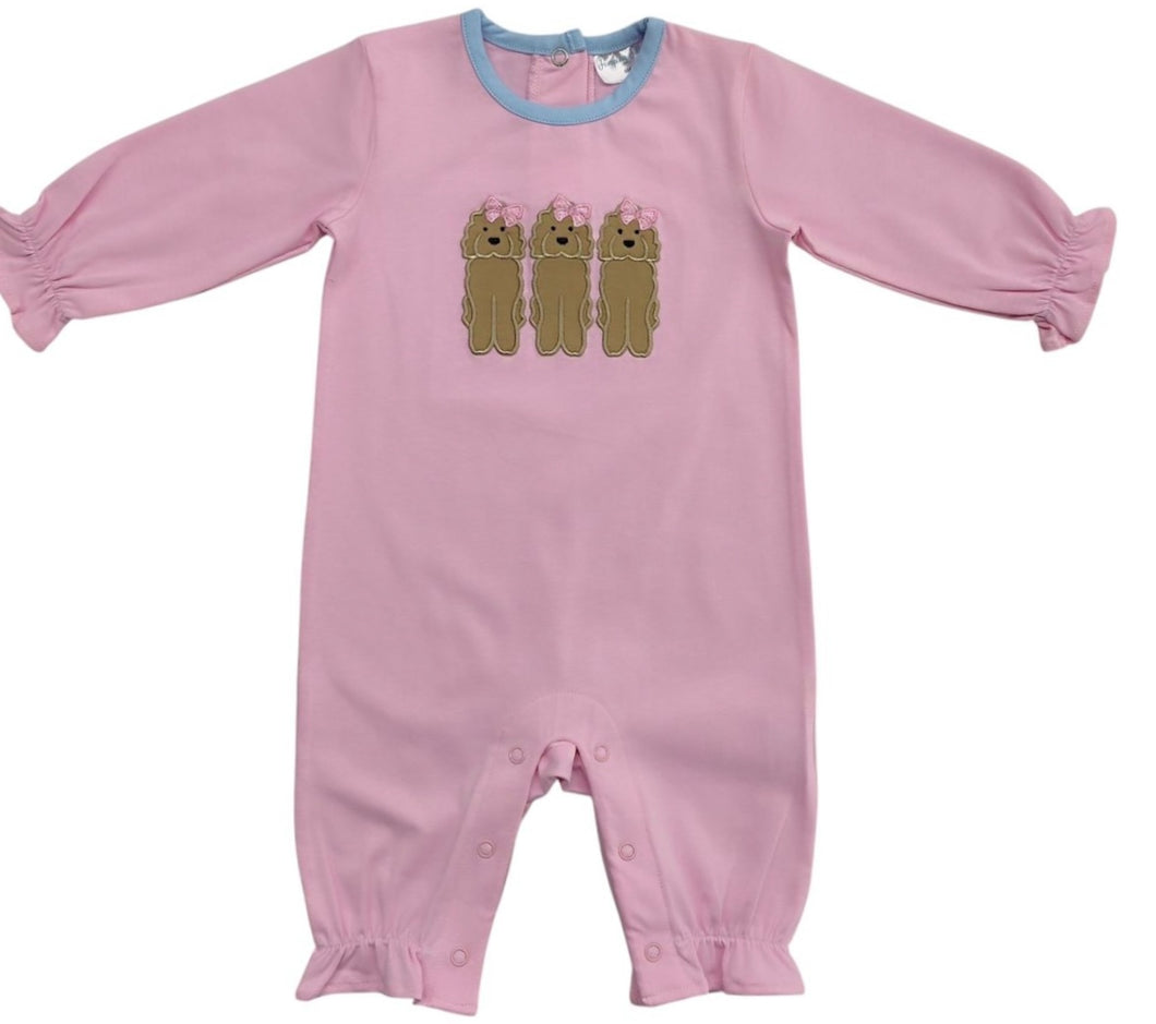 Pink Dallas Dog Romper