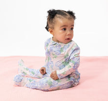 Load image into Gallery viewer, Angel Dear Hydrangeas-2 Way Ruffle Back Zipper Pajama Footie