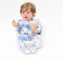 Load image into Gallery viewer, Angel Dear Dream Cottage Floral 2 Way Ruffle Sleeve Zipper Footie